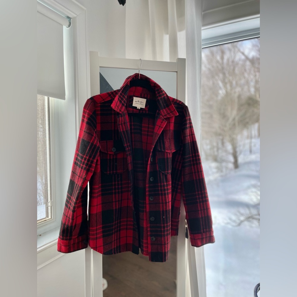 Thread & Supply Black and Red Plaid Jacket